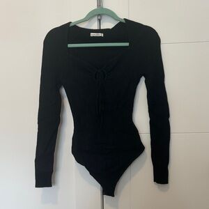 Abercrombie & Fitch Black Ribbed Bodysuit